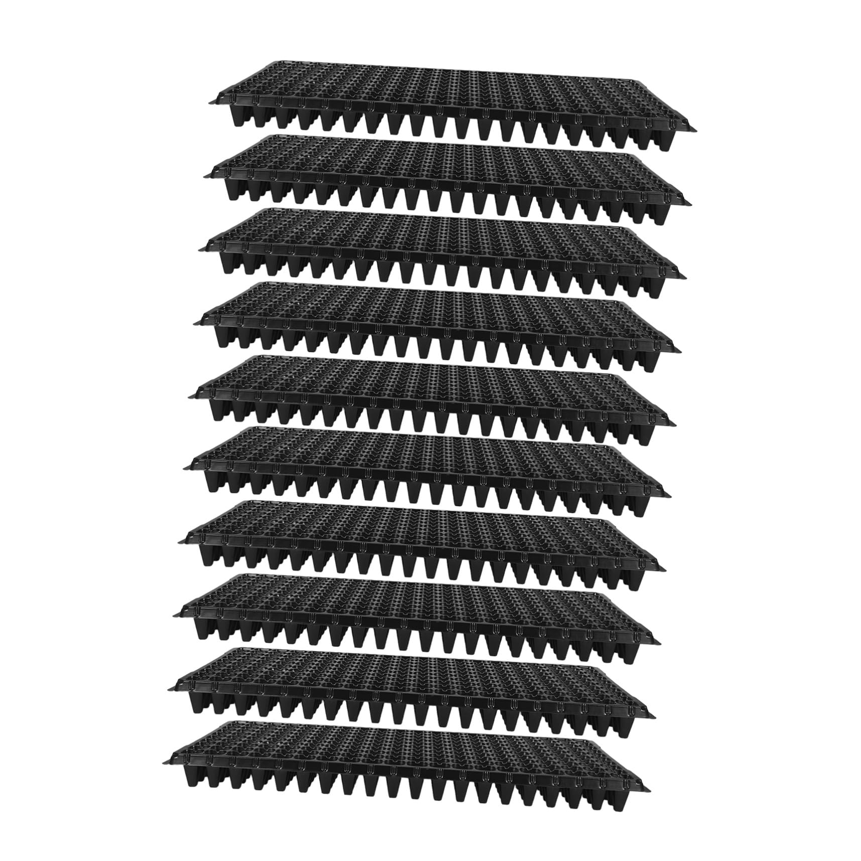 Gadpiparty Plateaux de Culture en PVC Noir 10 Pièces, 200 Cellules