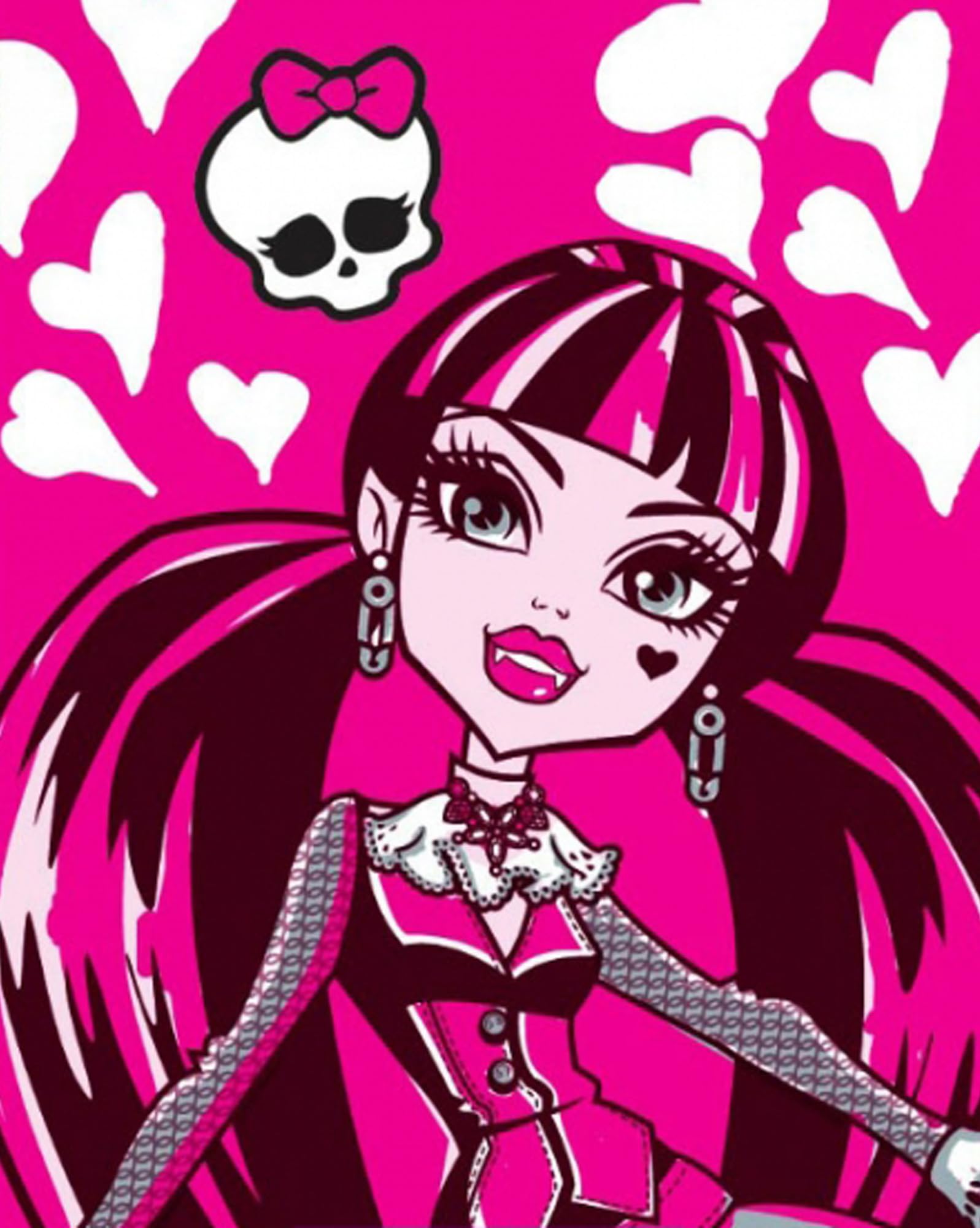 Plaid polaire Monster High Draculaura couverture chaude lit enfant 110 x 140 cm 805391