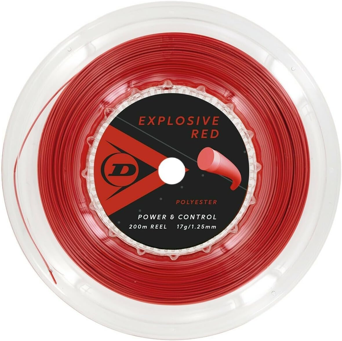 Dunlop Sports Explosive Red Tennis String, 16G, 660' Reel