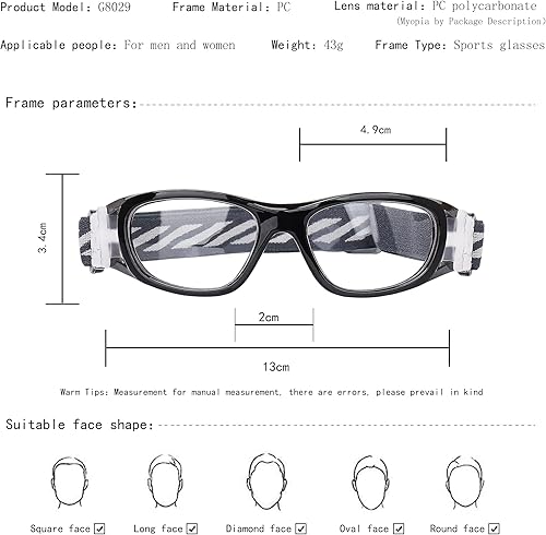 Miniatura 9 de Sports Goggles Basketball Soccer Safety Goggles Eyewear cratch Resistant Protective Eyewear Kids Sports Adjustable Glasses