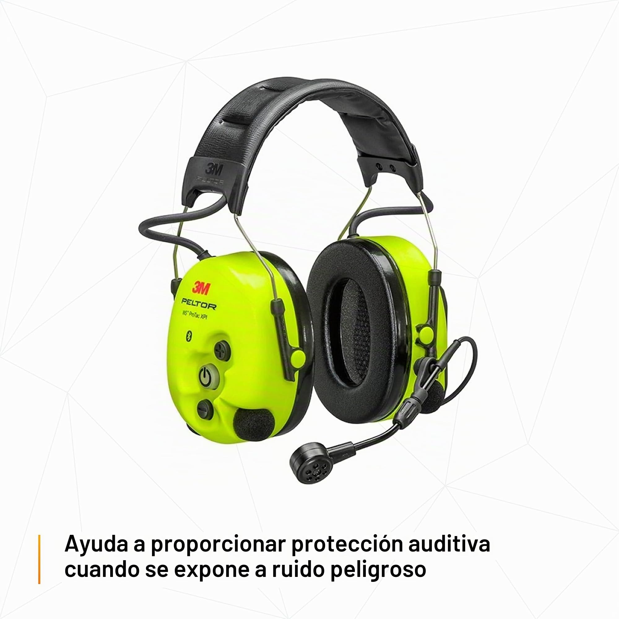 3M Peltor WS ProTac XPI, auriculares de protección auditiva, Bluetooth | amarillo, 7100196045 (orejeras cápsulas), valor de aislamiento: SNR 33 dB
