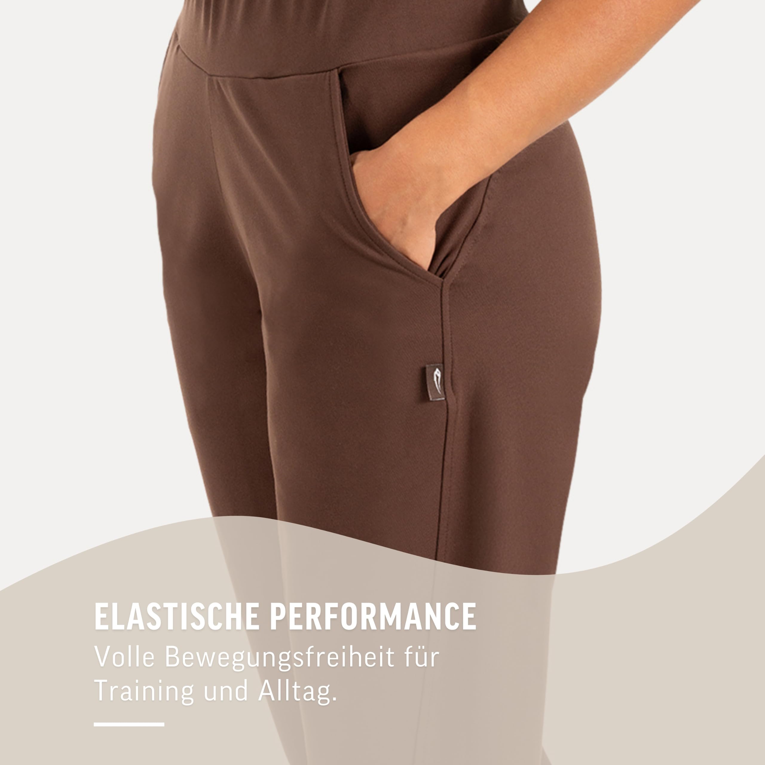 SMILODOX Jogginghose Maveni Damen, Jogger Regular Fit, Schlaghose mit normalem Bund, elastisches Material, Sweatpants geeignet als Sporthose, Yogakleidung, Gymkleidung oder Freizeithose
