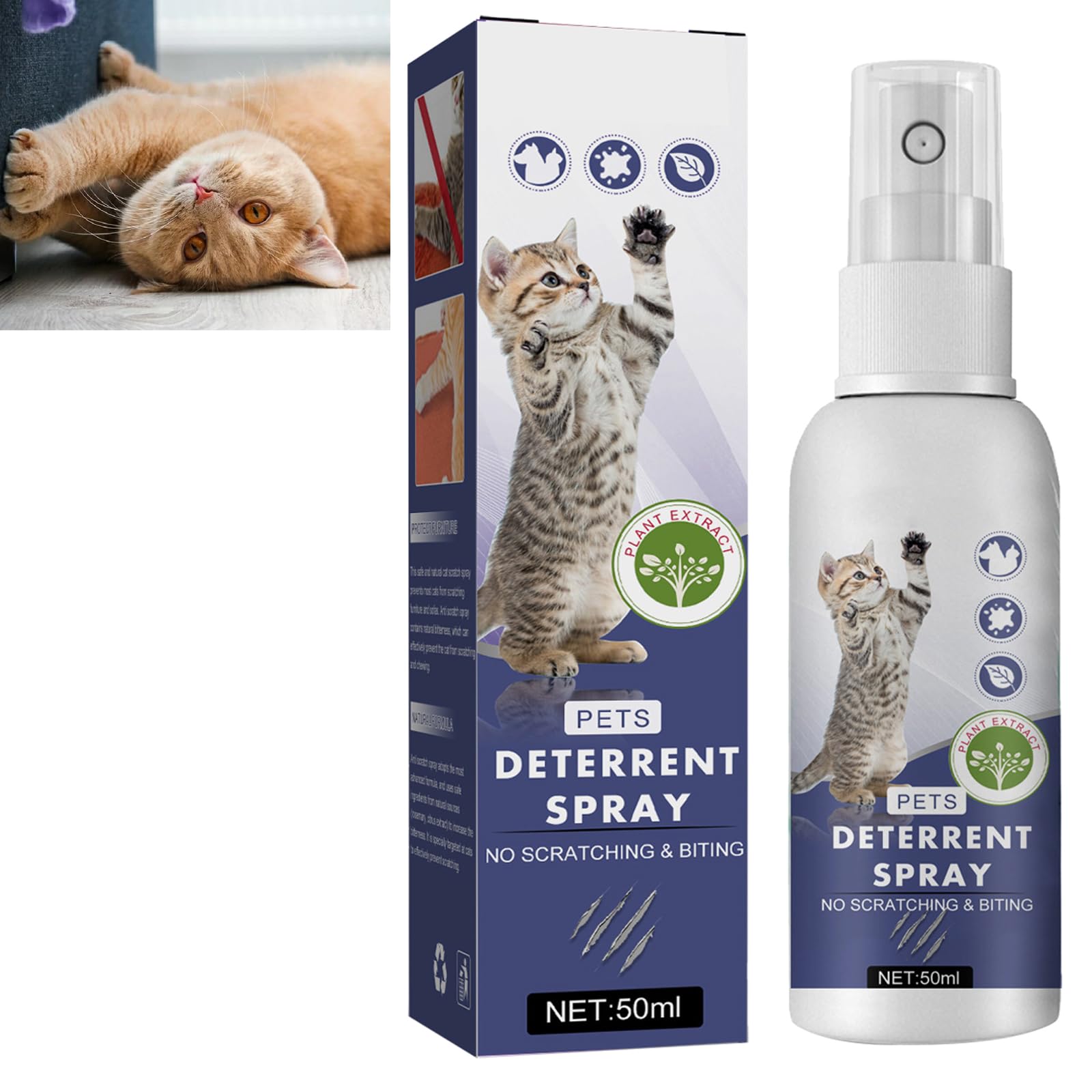 Spray AntiGraffio per Gatti,Gatto Anti Scratch Spray,Spray Anti-Masticazione,Spray AntiGraffio Gatti Divano,Gatti Cani Spray Amaro,Naturale Efficace Cane Anti Scratch Spray