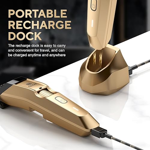 Miniatura 7 de Cortadora de barba para hombre, todo en uno, con esfera de precisión, peluquería facial de alta calidad, ajuste ajustable de 20 longitudes, base de