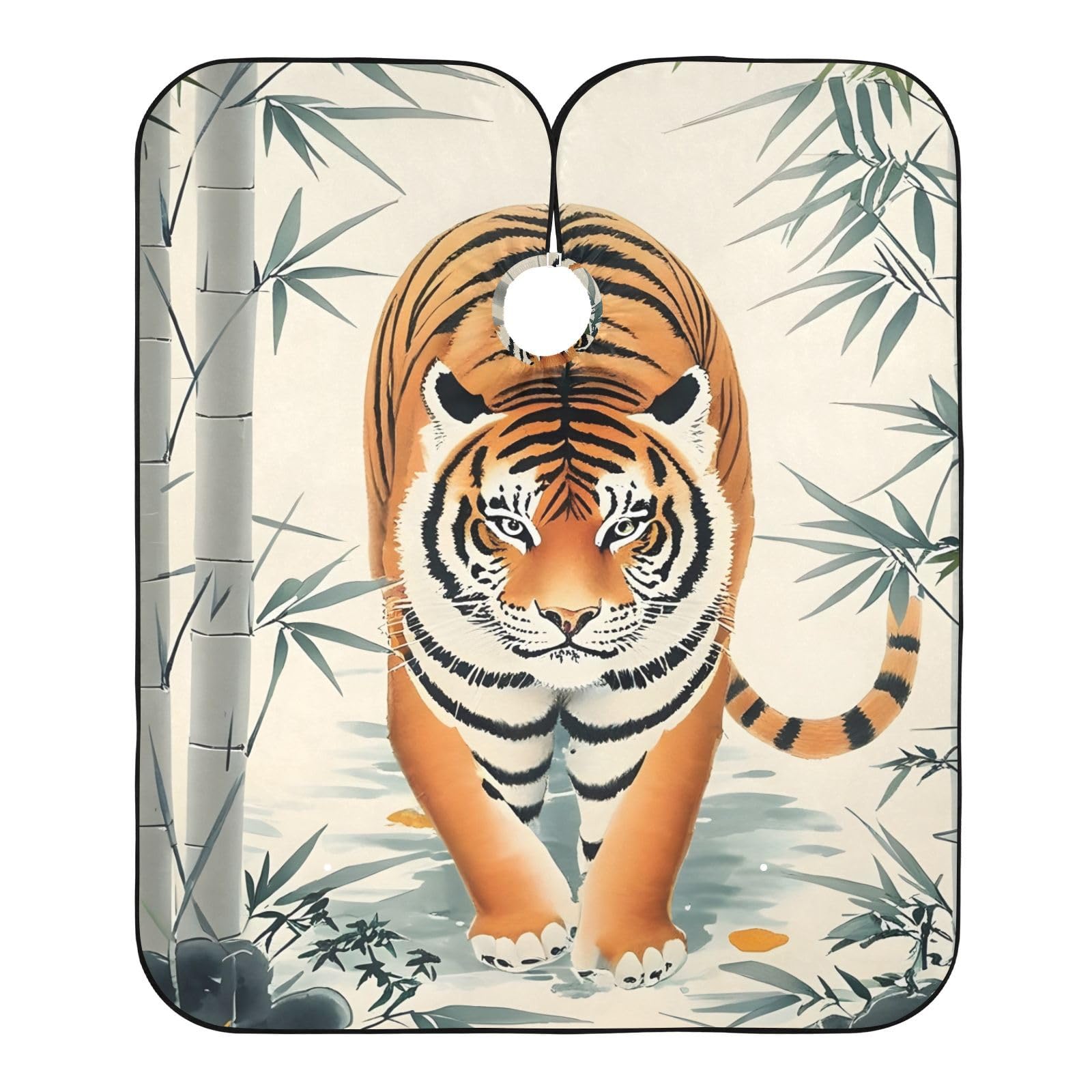 Hezely Jungle and Tiger Hair Dye Cape, Barber Cape for Adults,Waterproof Salon Cape,Waterproof Hairdressing Styling Hair Cutting, 65