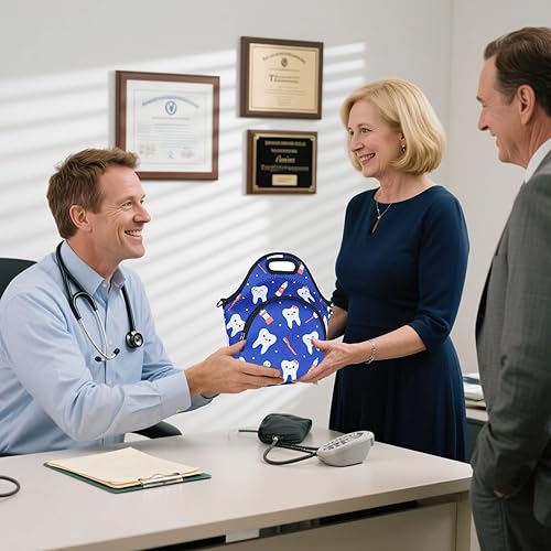 Miniatura 10 de Violet Mist Bolsa de almuerzo de neopreno con diseño de girasol retro para mujer, bonita lonchera aislada, gruesa, reutilizable, térmica, pequeña,