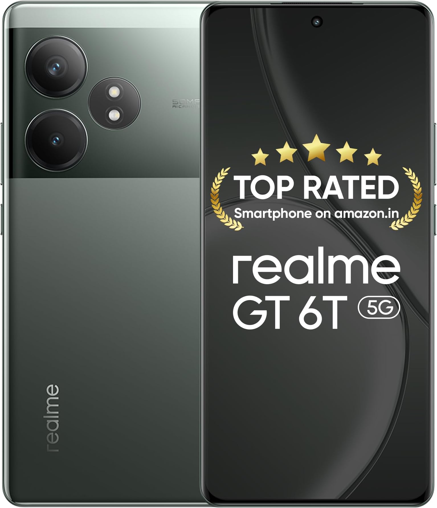 realme GT 6T 5G (Razor Green,12GB RAM+256GB Storage) | India's 1st 7+ Gen 3 Flagship Chipset | 1.5M+AnTuTu Score | 5500mAh+120W | The World's Brightest Flagship Display