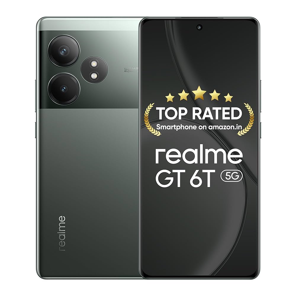 スマートフォン本体 realme GT 6T 12GB 256GB Green realme GT 6T 5G (Razor Green,12GB RAM+256GB Storage