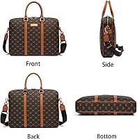 Vista 3 de Malirona Maletín para laptop, para hombres y mujeres, bolsa de hombro tipo mensajero, bolsa cruzada de viaje, bolsa de negocios para laptop de 15