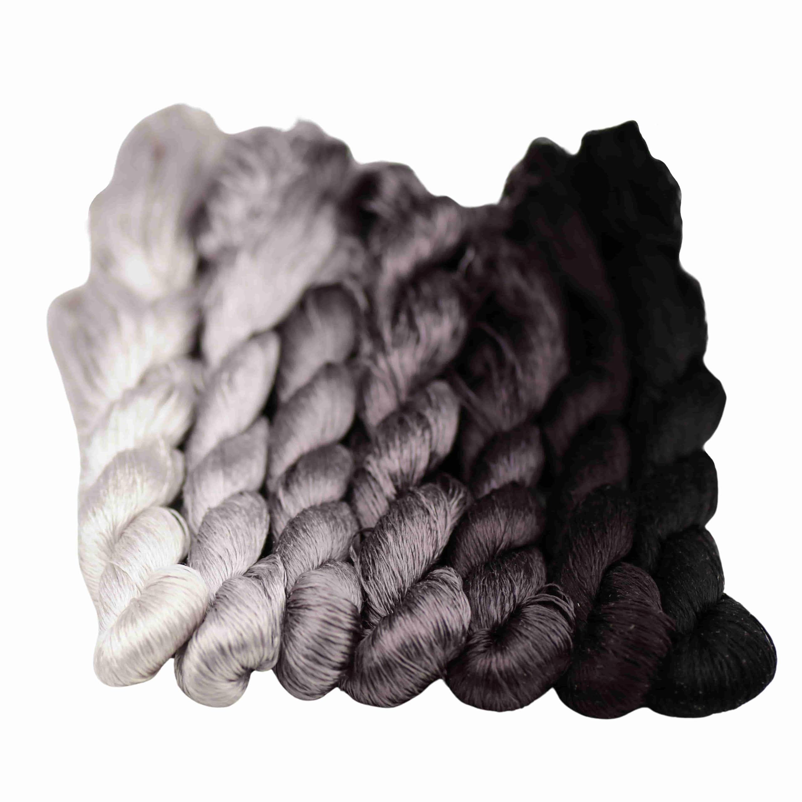 MINGGUXIUYI Natural 100% Silk Thread Handmade Embroidery Thread Floss 770 Metres 7 Colors (14)