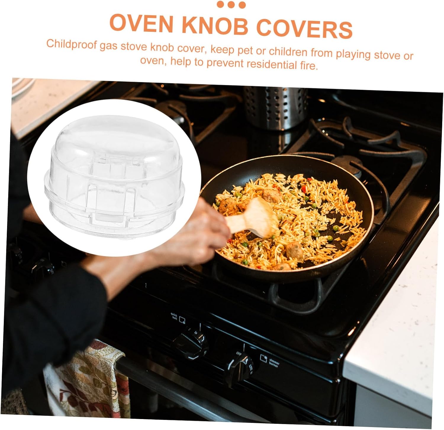 NUOBESTY 12Pcs Gas Stove Knob Covers Child Safety Protectors for Oven Knobs Non-Slip Safety Covers for Gas Burner Childproof Stove Accessories