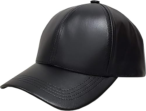 Emstate Gorra de béisbol ajustable de piel de vaca auténtica fabricada en Estados Unidos