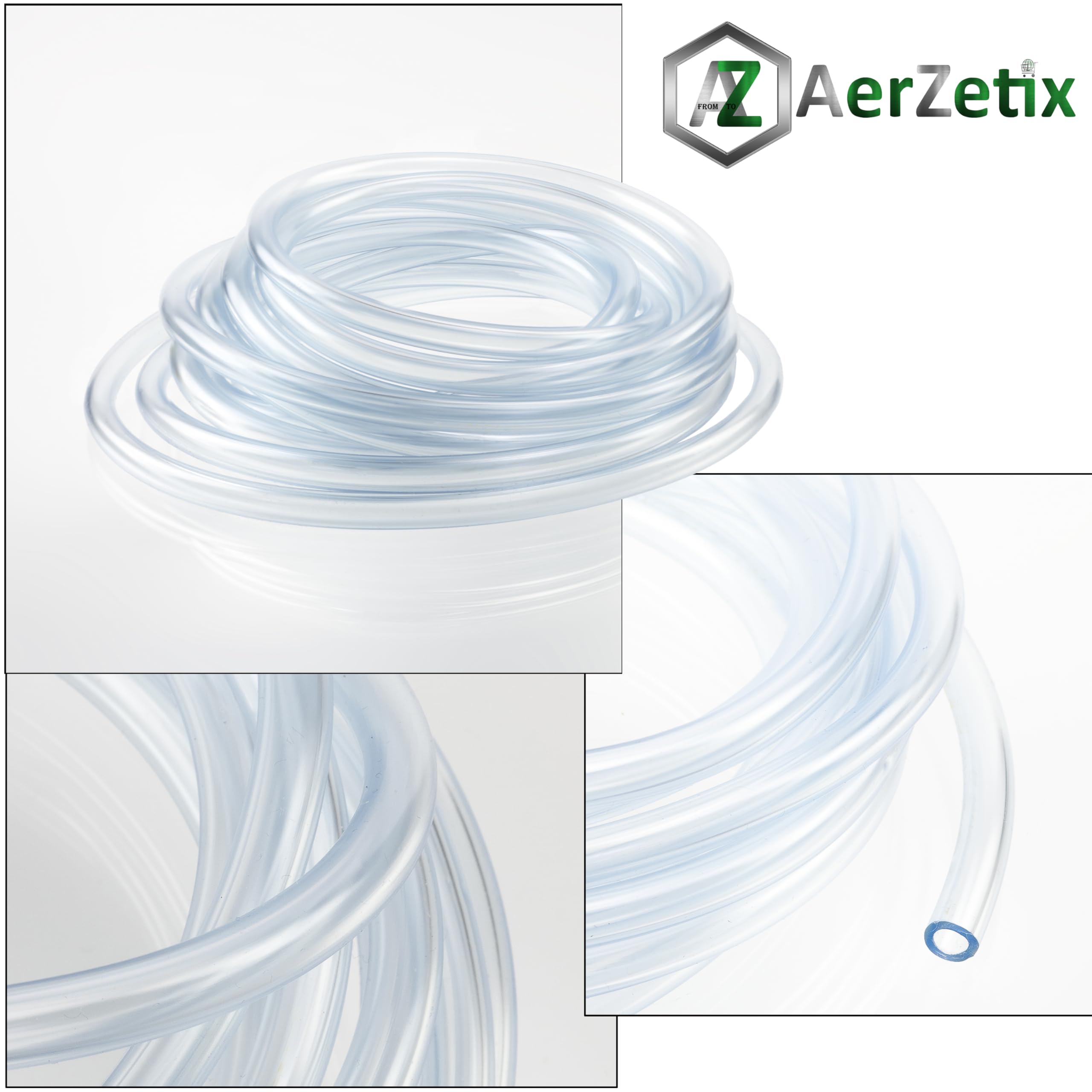 AERZETIX Tubo universale flessibile trasparente 4.5 m Ø5x1.5 mm in plastica