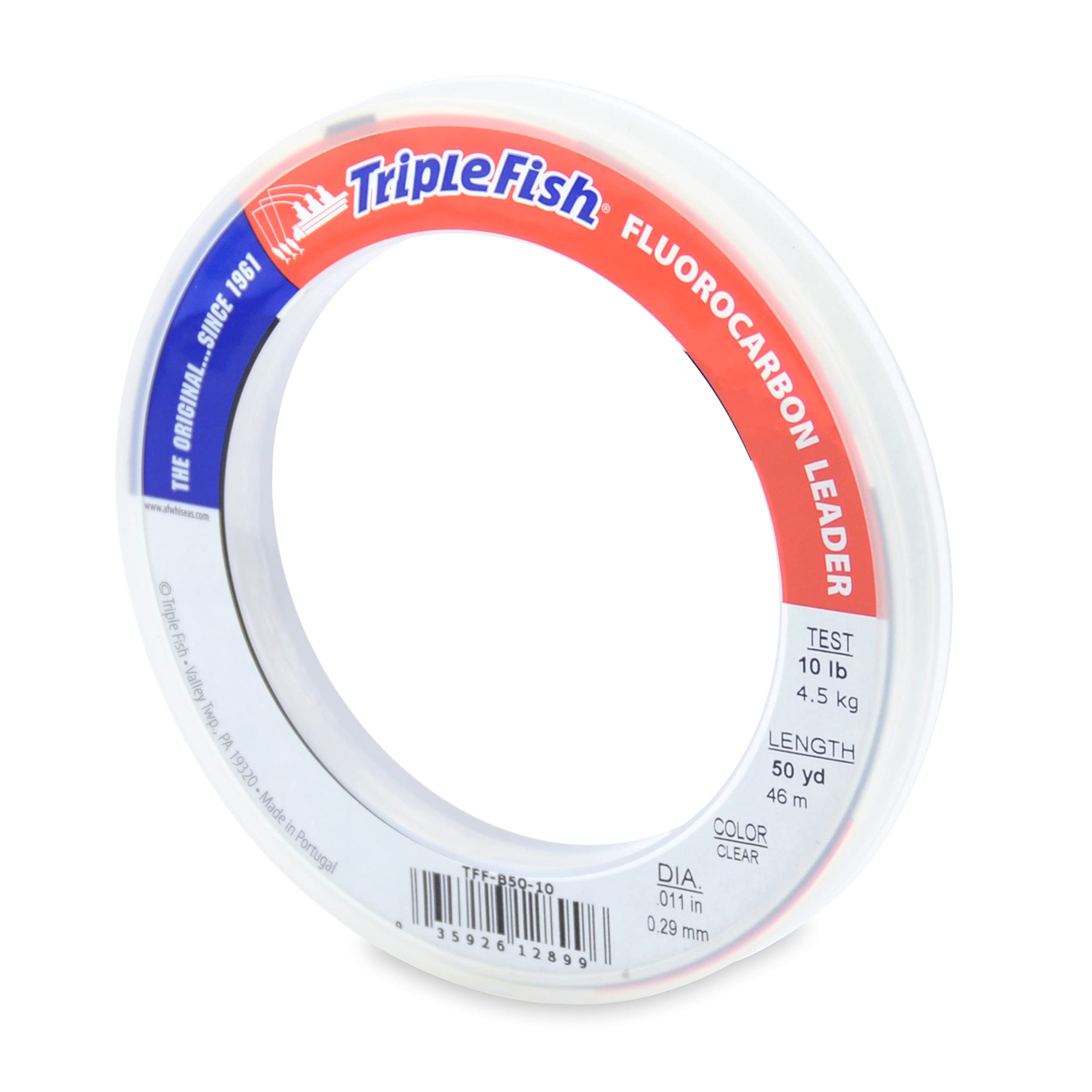 Triple Fish 100% Fluorocarbon Fishing Leader - Clear Invisible Strong and Heavy Duty Highly Abrasion Resistant, Fast Sinking Freshwater & Saltwater