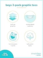 Vista 5 de Simple Joys by Carter's Baby Boys' 3-Pack Short-Sleeve Tee Shirts