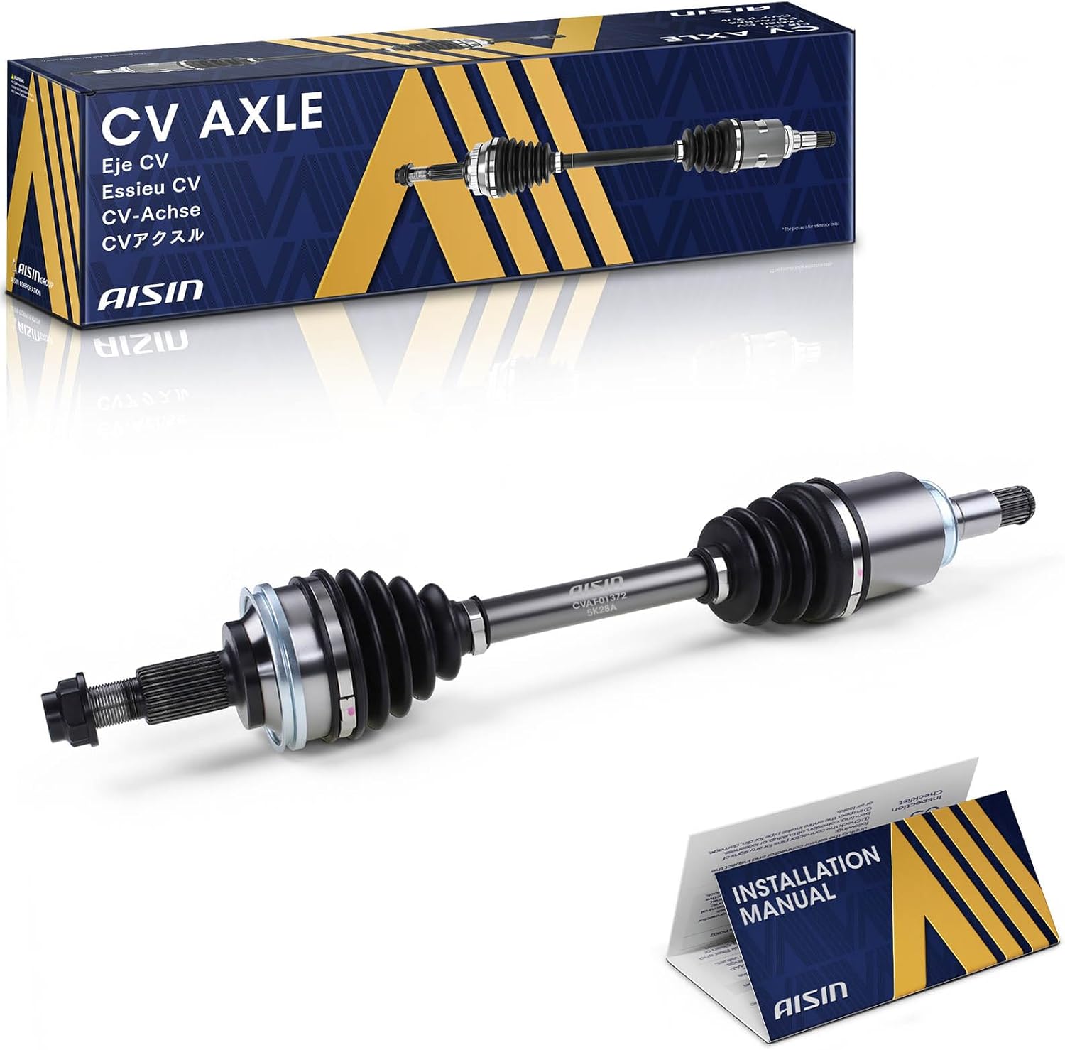 AISIN AFTERMARKET CVAT-01372 Front Driver CV Axle Shaft Assembly - Compatible with Lexus IS250 2006-2015, IS300 2016-2020, IS350 2011-2020, GS300 2006, GS350 2007-2011
