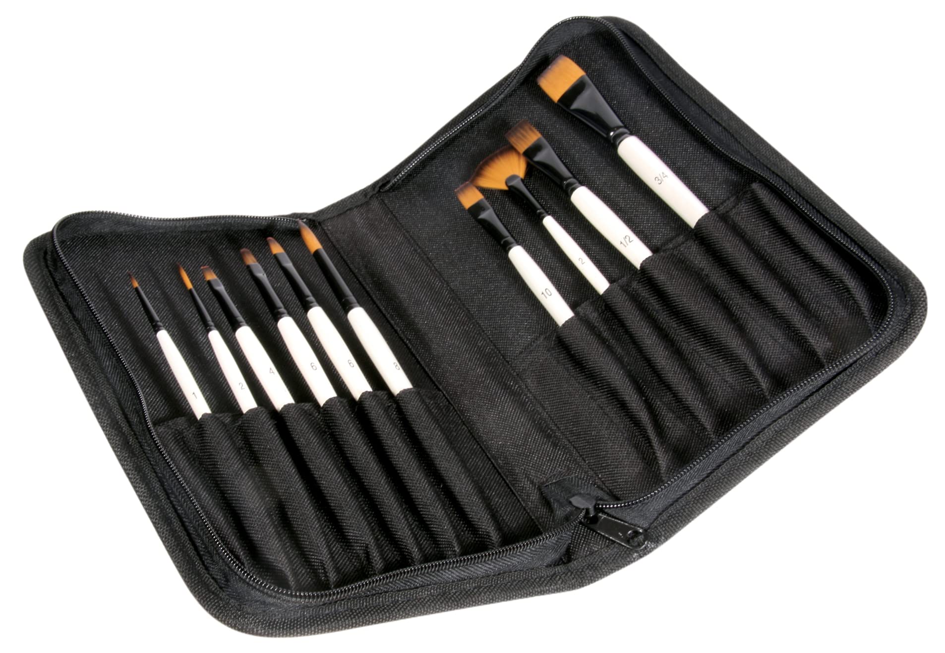 Daler Rowney astuccio con cerniera 10 pennelli sintetici assortiti linea Graduate