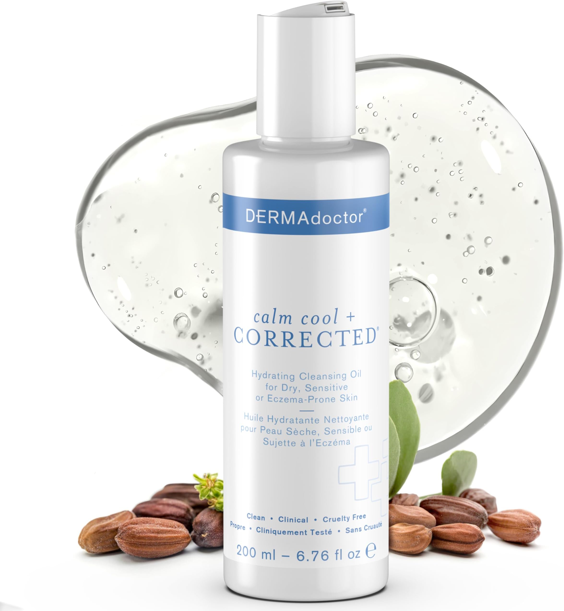 Jojoba Oil for Face Wash – Gentle Face Cleansing oil Makeup Remover for Sensitive Skin – Fragrance Free Dermatologist Tested Hydrating Cleanser with Jojoba & Hibiscus Extract, 6.67 fl oz