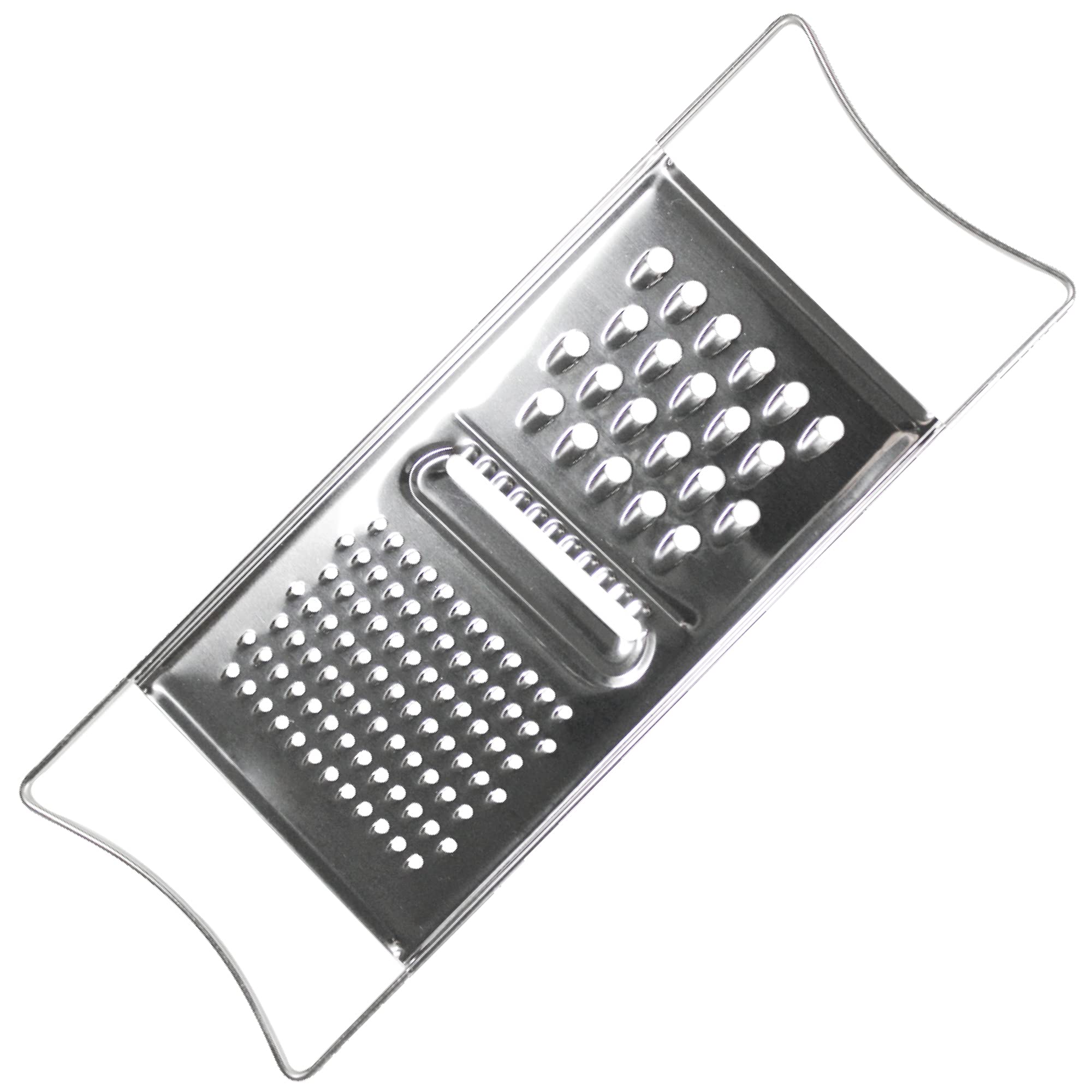 com-four® Tarka do warzyw/surówek ze stali nierdzewnej, uniwersalna tarka z różnymi powierzchniami tarcia (01 sztuka – płaska tarka)