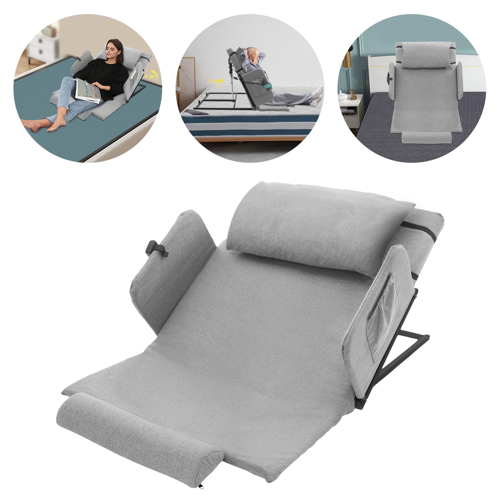 Cama para personas mayores ajustable eléctricamente Cosy Lift para levantarse de la cama, respaldo ajustable con mando a distancia, adecuado para cama de cuidado doble