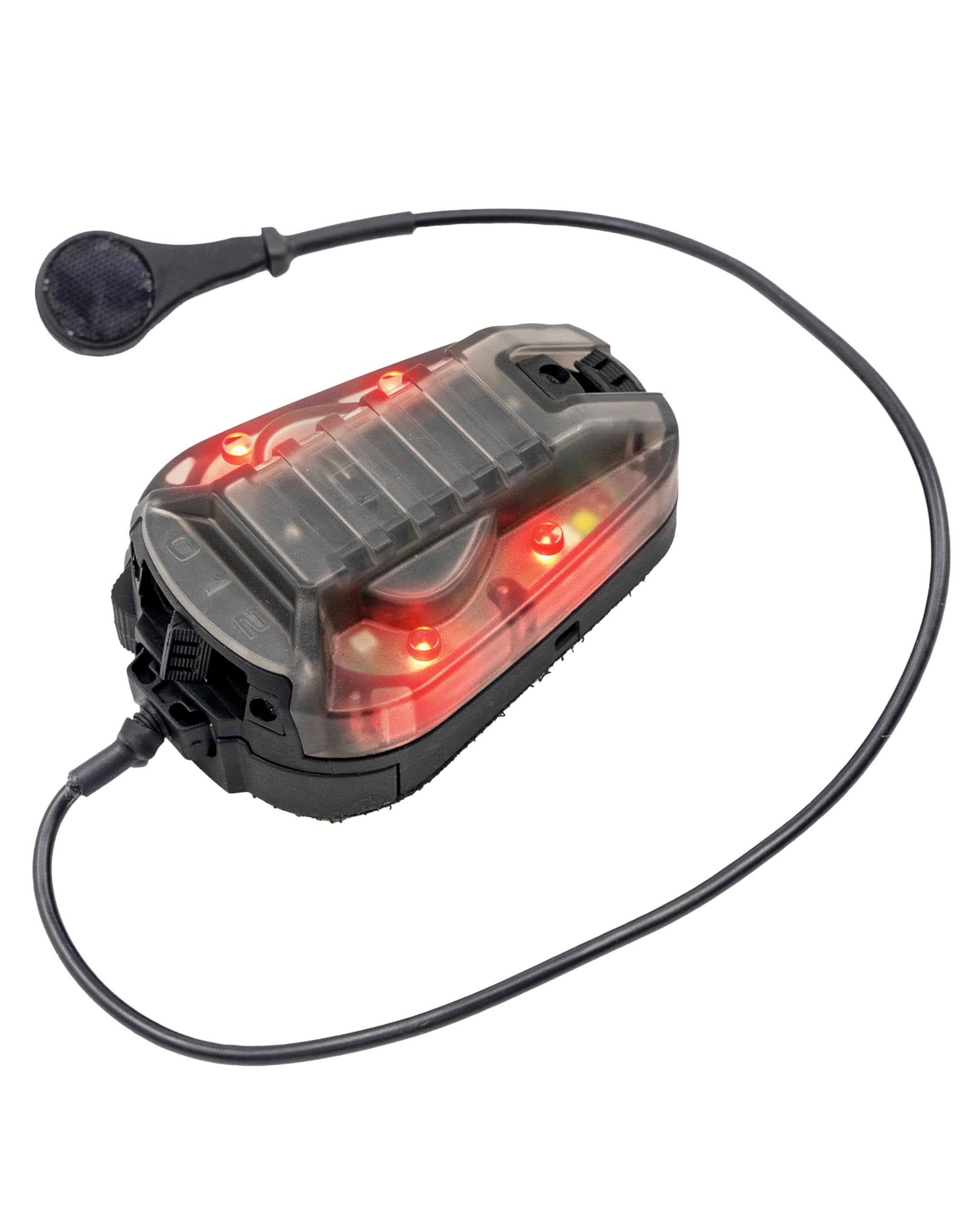 FMATAL GEAR Tactical Helmet IR Challenge Response Vibration Alert IR Strobe Light Gen III Style with Red Visible Mode (Black)