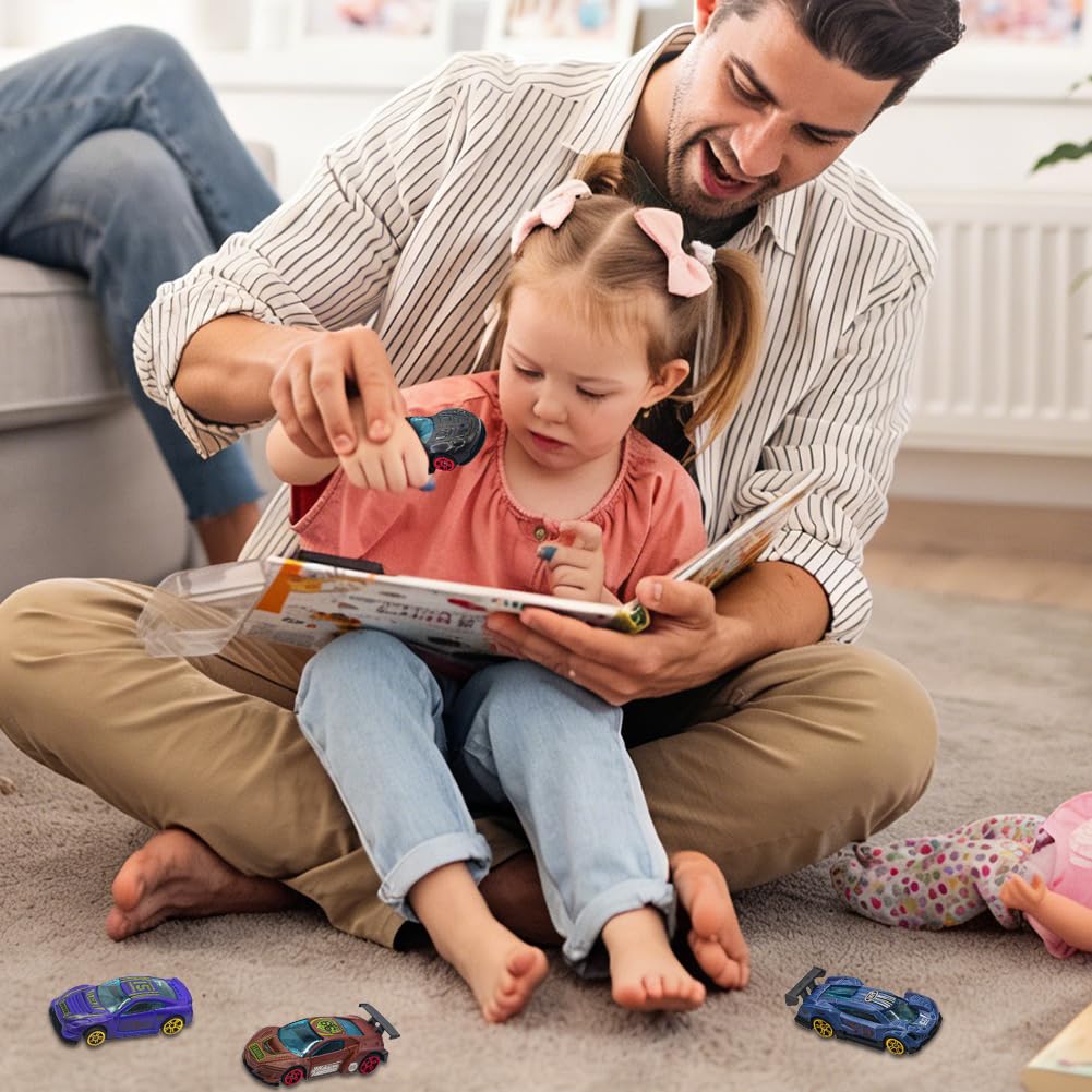 PLUSHCEWT 4 Stück Autos Spielzeugset, Mini Racers Spielzeugauto Set, Farbwechselnde Auto Spielzeugautos, Farbwechselnde Auto Spielzeugset, Auto Set Geschenk für Innen und Außenspiele (C)