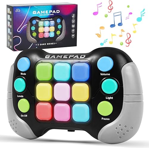 Juego de juguetes para ansiedad de empuje rápido, juego de mano iluminado para niños, adolescentes y adultos, juego de luces flash y memoria,