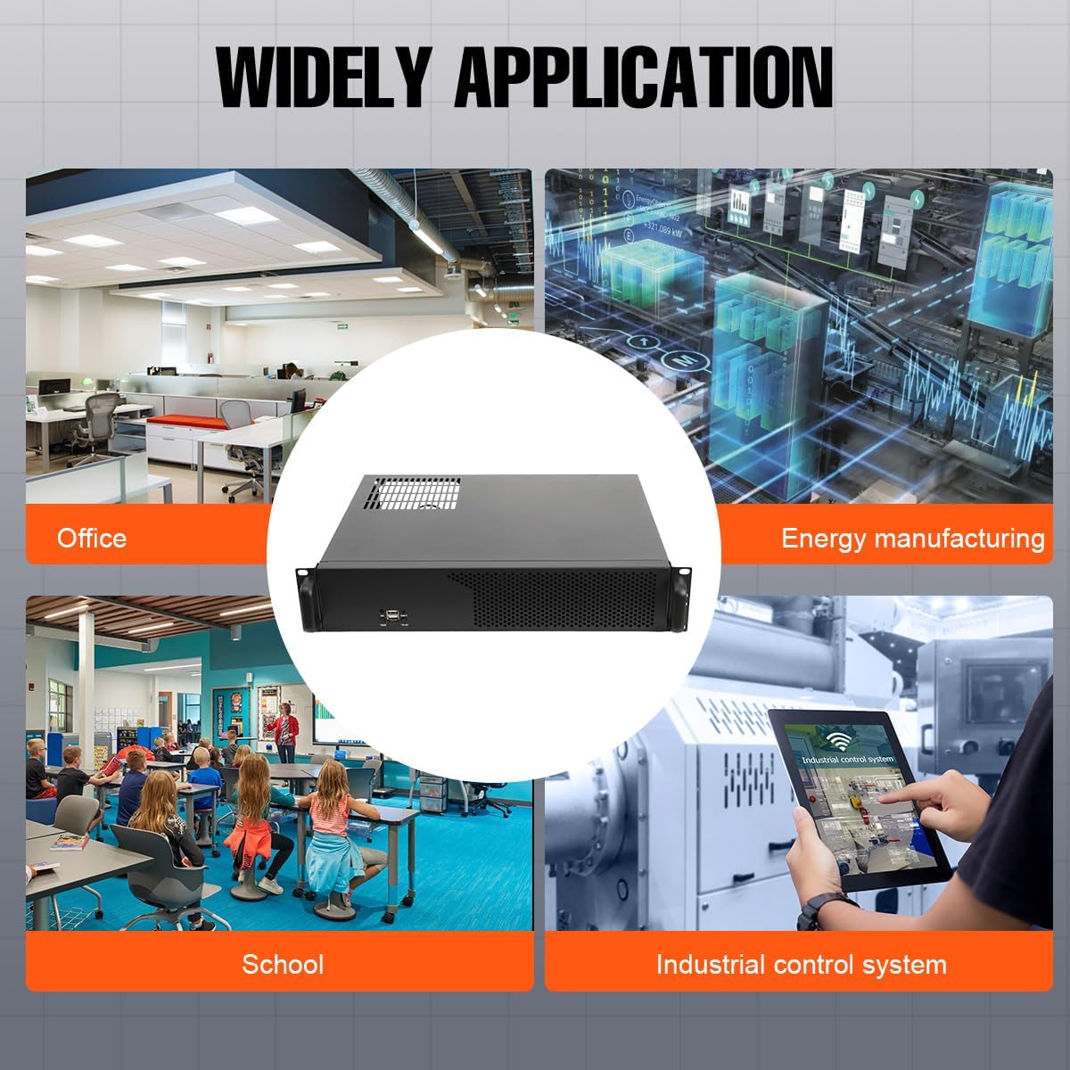 2U Server Chassis Server Case Rackmount Case Supports Mini ITX and Micro ATX (9.6 x 9.6) Mainboards Supports 3 x 3.5 HDD or 2 x 3.5 HDD + 1 x 2.5 SSD Hard Disks