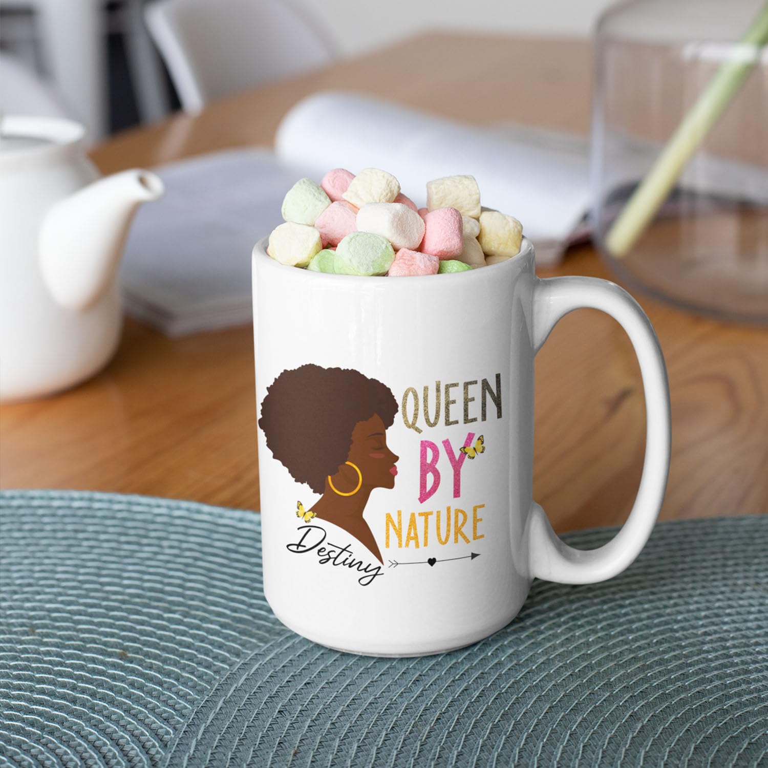Amazon.com: Novelty Black Girl Coffee Mugs, Black Women Themed Tea Cups,  Personalized Name Heartwarming Black Queen Cup Gift For Girl Women Wife,  Customized Awesome Black Girl Mugs : Home & Kitchen