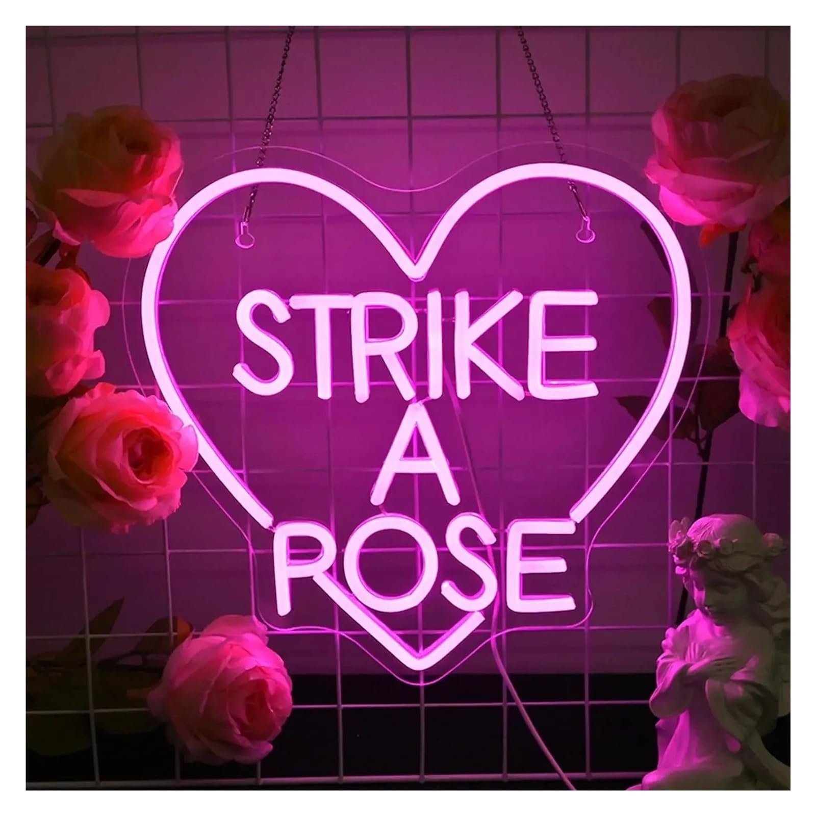 Scritta luminosa "STRIKE A PIOSE" Per Insegne Al Neon A, Decorazioni Per Soggiorno E Attività, Per Camera Da Letto, Sala Da Pranzo E Appassionati Di Arredamento Per La Casa