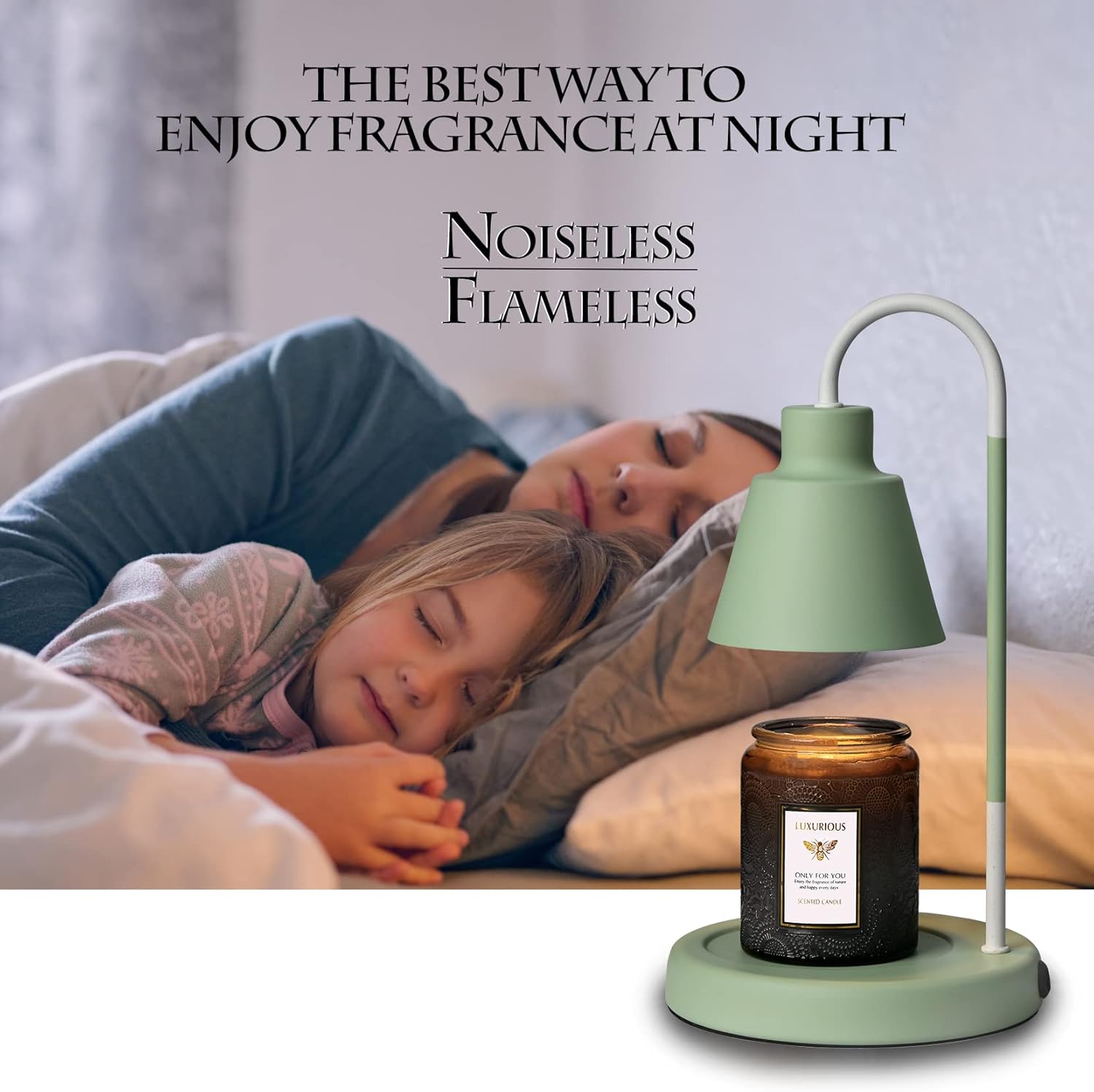 Softanzi® Candle Warmer Lamp for Scented Jar Candles with Macaron Color Coffee Warmer Applied Top Down Stand Wax Melter Dimmable Light Melt and Tarts Electric Heater Burner Fragrance Lamps(Green) : Home & Kitchen