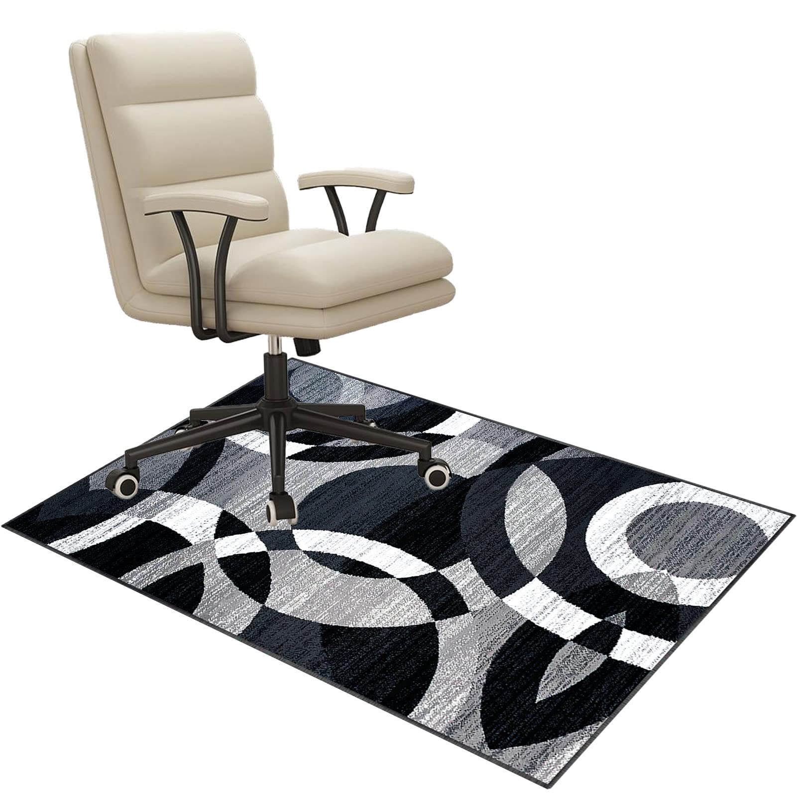 EYZO 140 × 180 cm Chair Mat For Carpeted Floor, Office Chair Mat, Gaming Chair Mat, Multi-Purpose Carpet Protector Rug, Desk Chair For Carpeted Hardwood Floor, Protects Floors, Computer Floor Mat