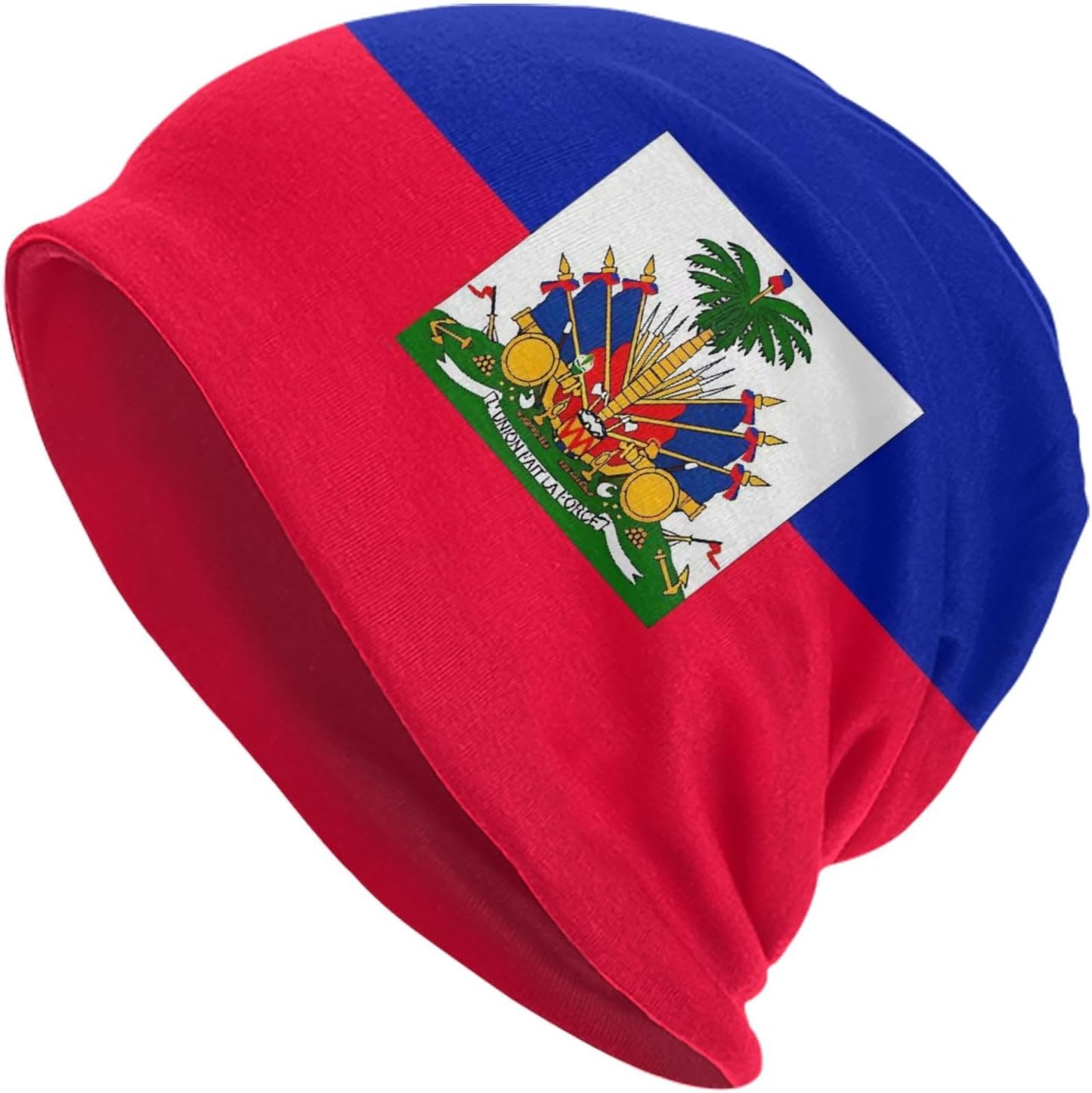 Bonnet slouchy drapo Ayiti — beanie mol