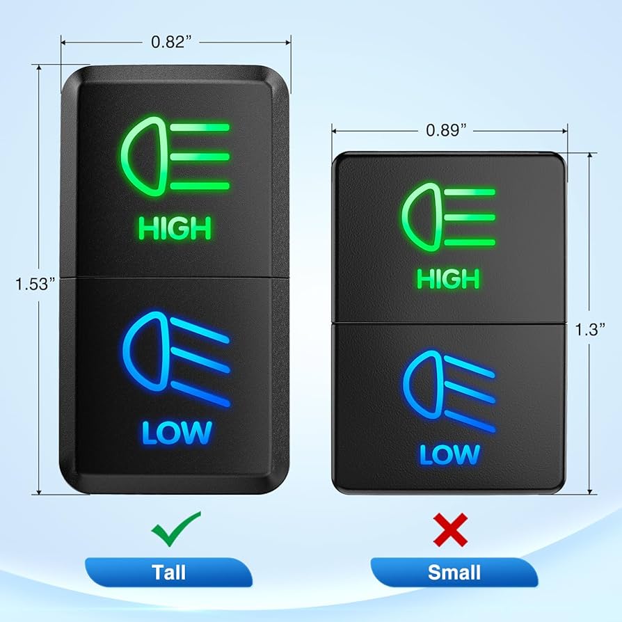 Amazon.com: Nilight High Beam & Low Beam Dual Push Button
