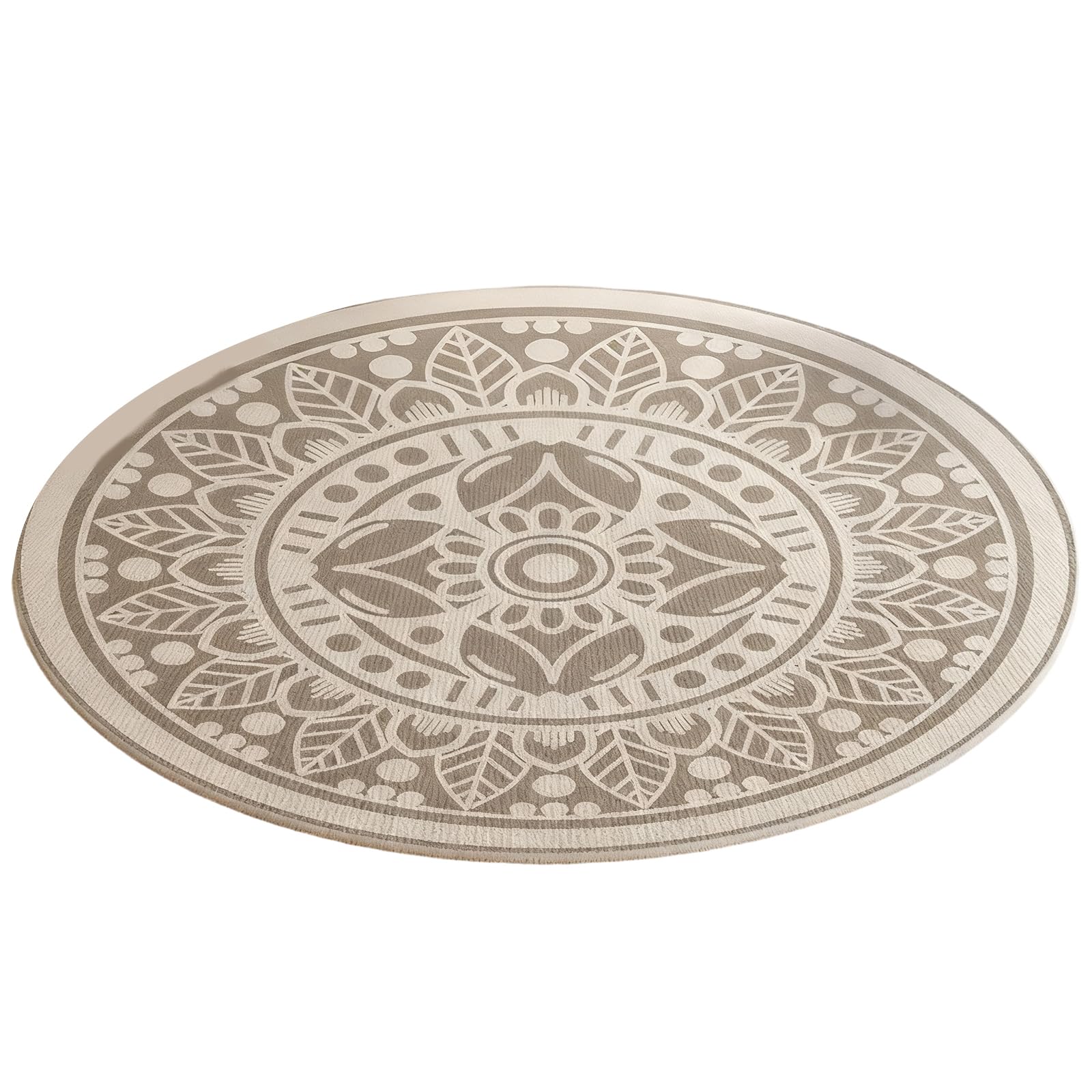 Tsophreniq Round Floor Mats with Thermals Insulation Sturdy Fabric Living Room Carpet Thickened Round Floor Mat Winter Non Slip Carpet Polyester Fiber Home Rug