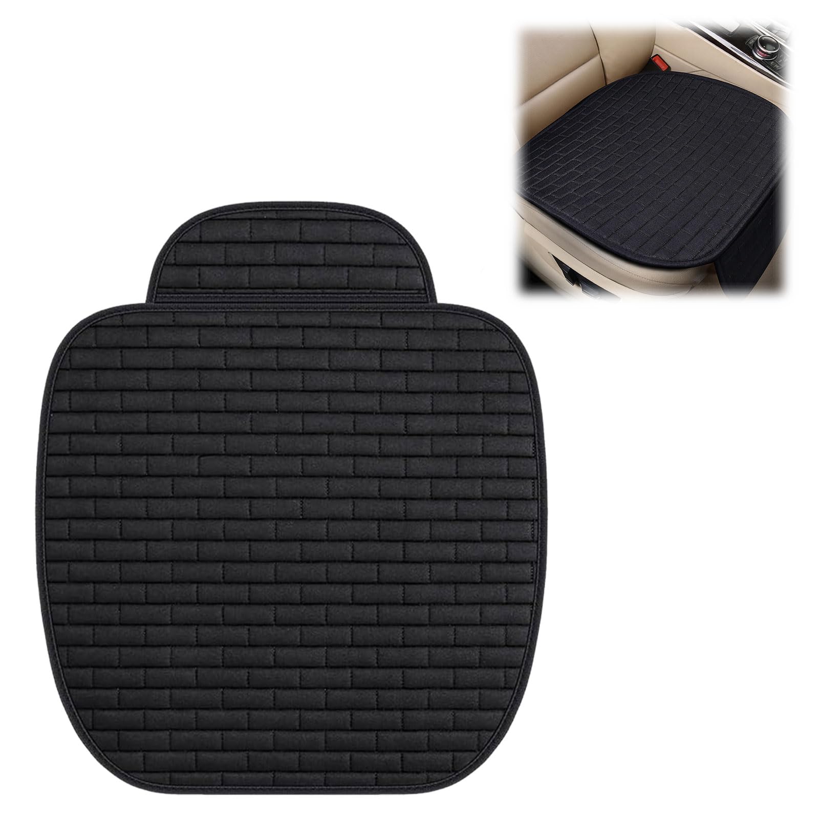 Zitkussen Voor De Auto 50 X 50 Cm Zwart Antislip Zacht En Ademend Universeel Autostoelkussen Zitkussen Voor De Auto 50 X 50 Cm Zwart Antislip Zacht En Ademend Universeel Autostoelkussen