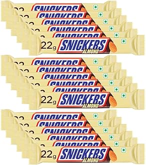 - Almond Filled Chocolate Bar | Loaded With Delicious & Nutritious Roasted Almonds And Rich Caramel | Premium Chocolate For Sharing | 22 G | Pack Of 24, 528 Gram