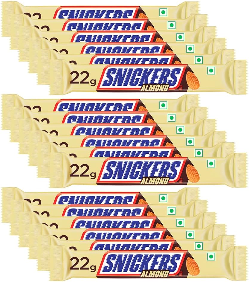 - Almond Filled Chocolate Bar | Loaded with Crunchy Almonds & Caramel | Irresistibly Nutty Chocolate Bar | 22g | Pack of 24