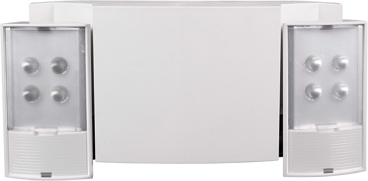 NICOR Lighting Compact Adjustable Emergency LED Light Fixture (EML410UNVWH)