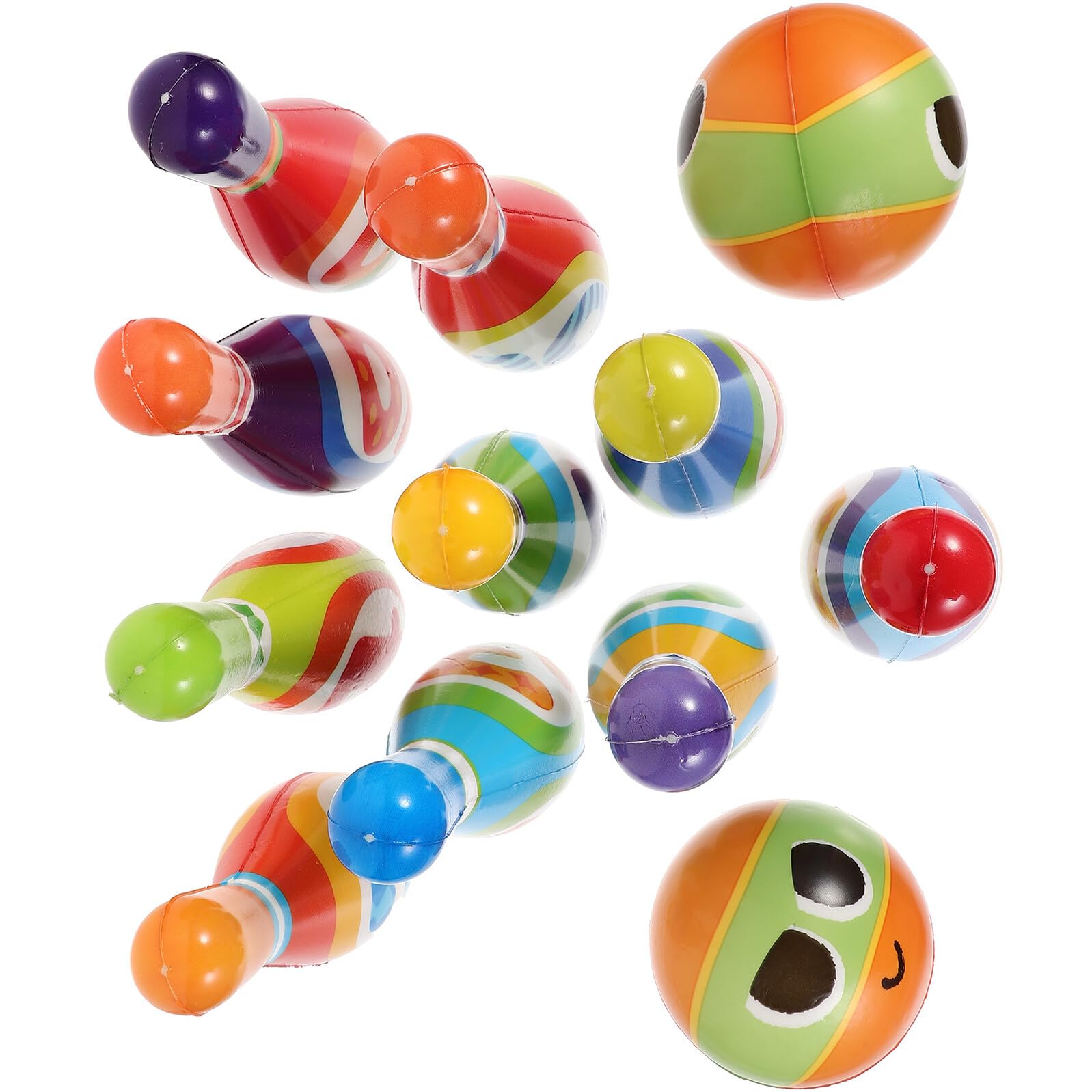 Toyvian Set Giocattolo da Bowling in Cotone per Ragazzo Ragazza Gioco Sportivo Educativo per attività Indoor e Outdoor