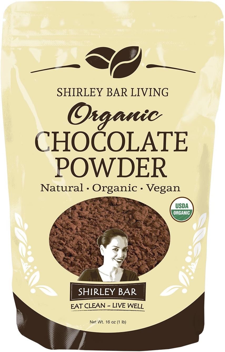 Shirley Bar Living Organic Cocoa Powder with an Aroma to die for! Raw cocoa powder, Vegan cocoa, Organic cocoa, Kosher cocoa powder (OK certified), baking cocoa powder, shakes, desserts - 1 LB