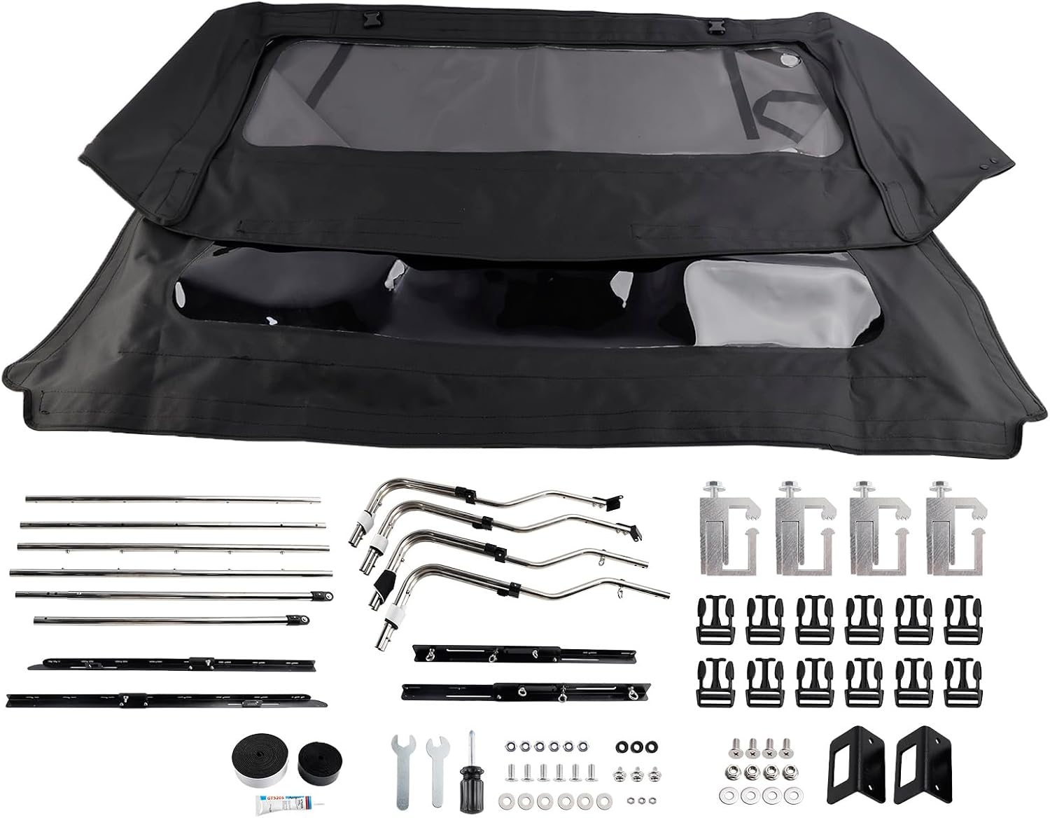 Areyourshop 5" Soft Folding Truck Topper for Toyota Tacoma 2016-2023 4-Door