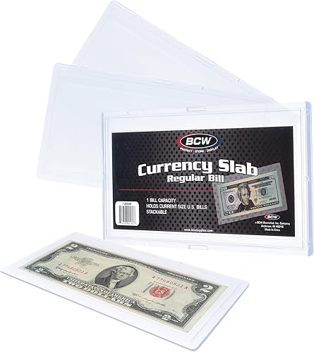 Suministros de colección de moneda BCW, losa lujosa, billete/dólar regular