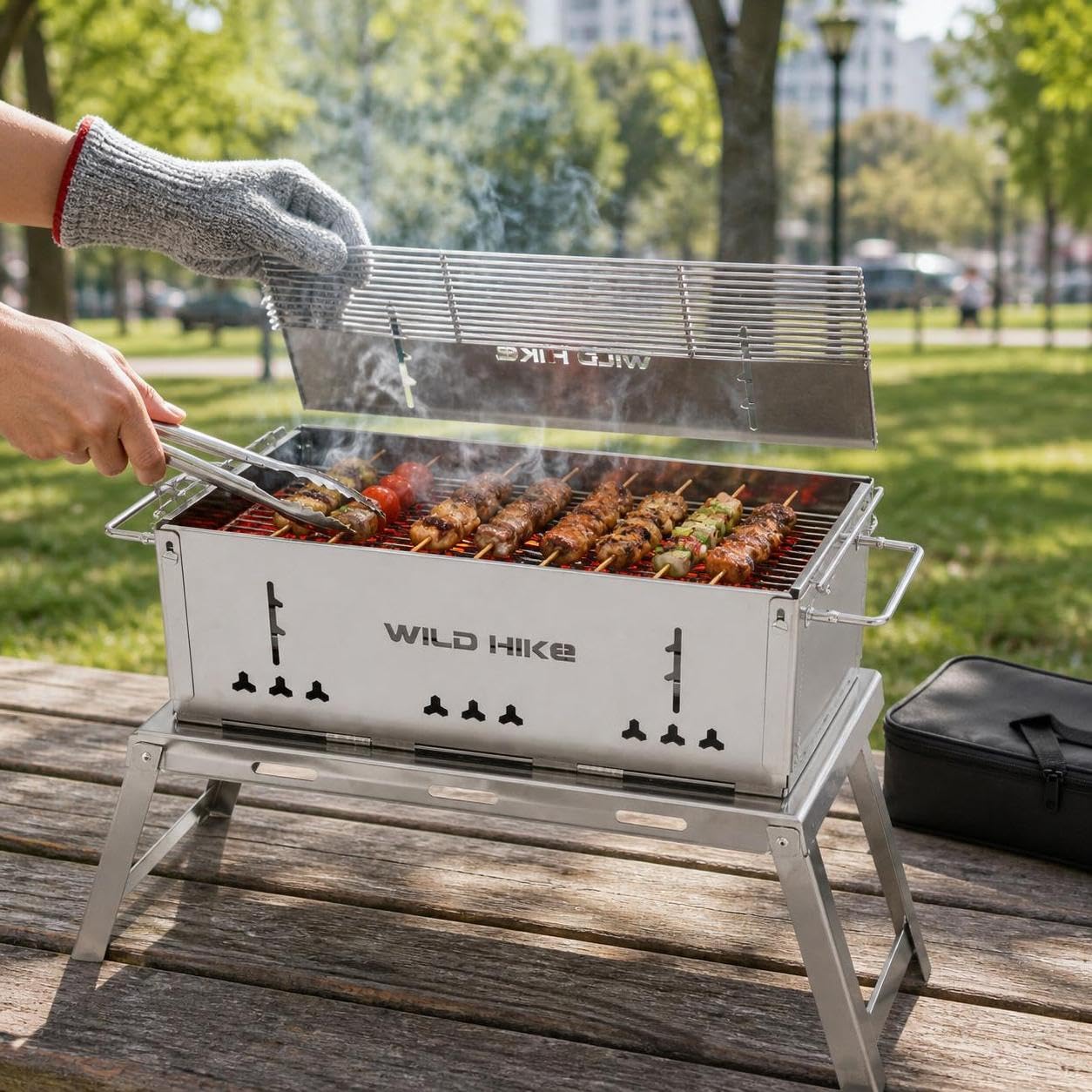 Barbecue Portatile Acciaio, size to 2