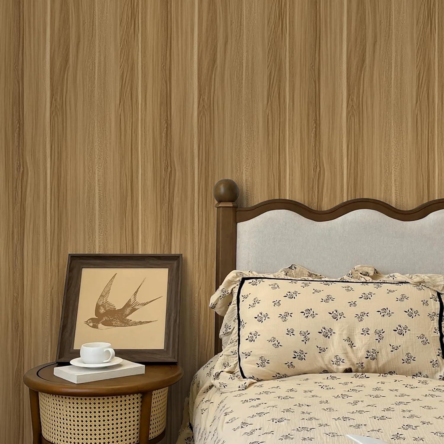 Decoroom Wood Contact Paper Peel and Stick Vinyl Wrap Faux Brown Wooden Grain Waterproof Wallpaper Self Adhesive Removable Wall Paper for Cabinets Shelf Countertops Kitchen Home Decor 17.7" x 78.7"