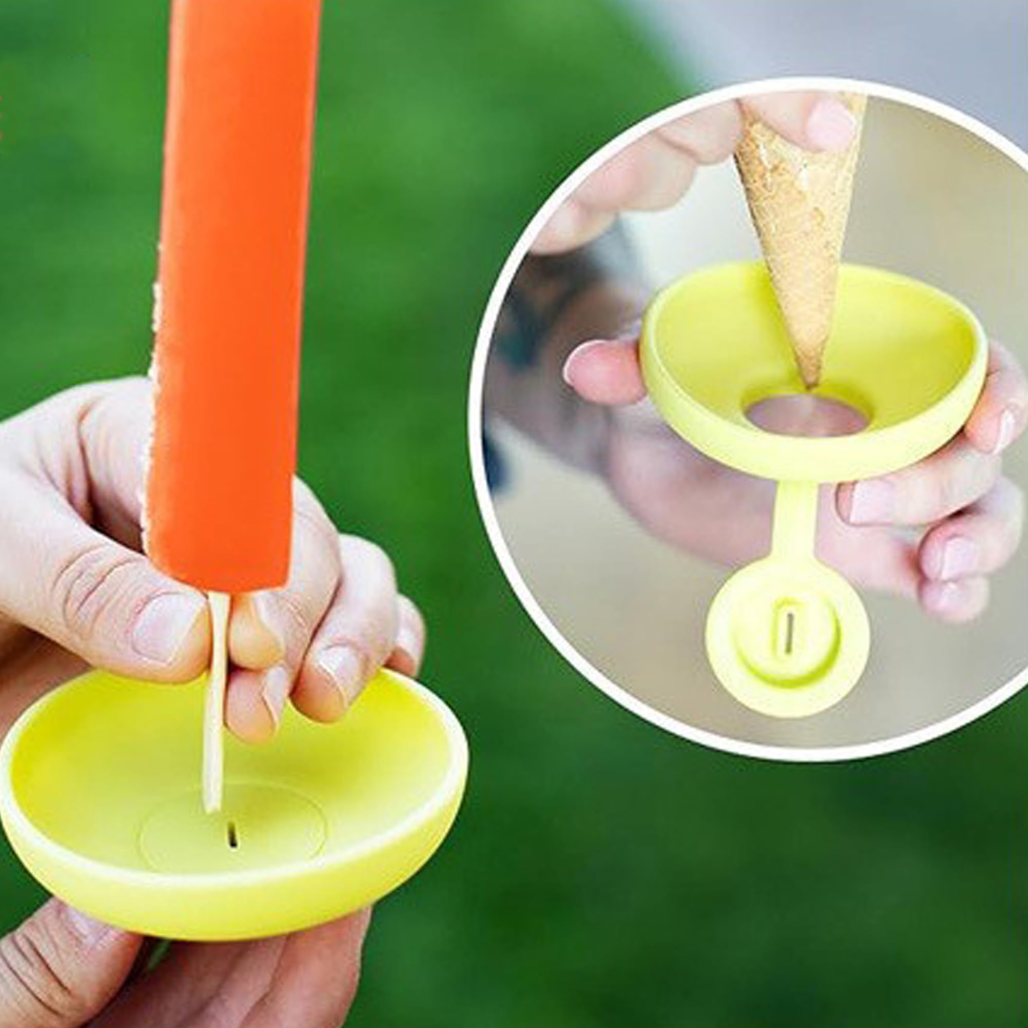 4 szt. Silikonowy uchwyt na popsicles, uchwyt na lody na patyki, wielokrotnego użytku uchwyt silikonowy na lody