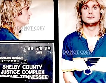 Ozzy Osbourne Mugshot Photograph 8 X 10 - Magnificent 1984 Memphis Mug Shot - Black Sabbath Icon - Busted - Rare Photo - Poster Art Print