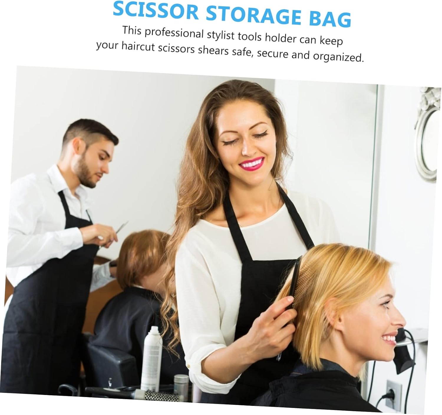 Scissors Storage Bag，Hair Tool Organizer Bag for Stylists Portable Hair Dryer and Pouch Convenient Barber Supplies Case