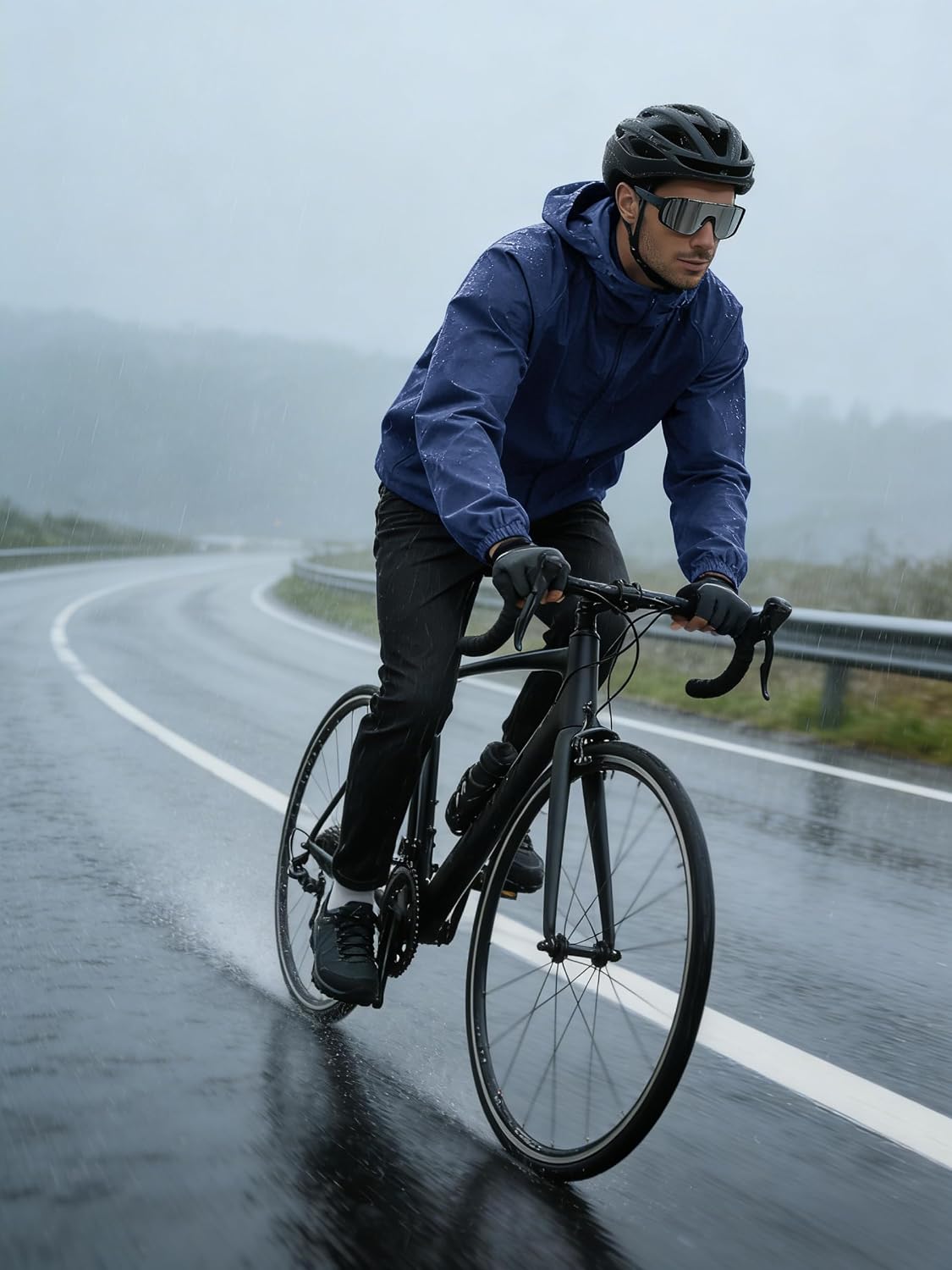 UIQUR Mens Raincoat Waterproof Lightweight Rain Jacket image 3