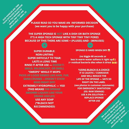 Miniatura 4 de The Super Juego de trapeador de esponja de PVA Jumbo de 16 pulgadas (Mop y 1 repuesto adicional)